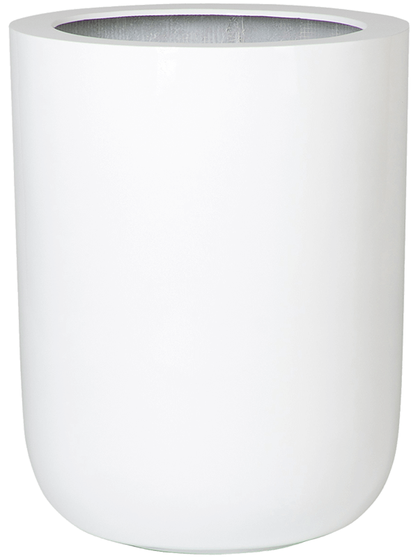 Fiberstone Plant Pot 60cm Height 36cm Dia Dice XL Glossy White