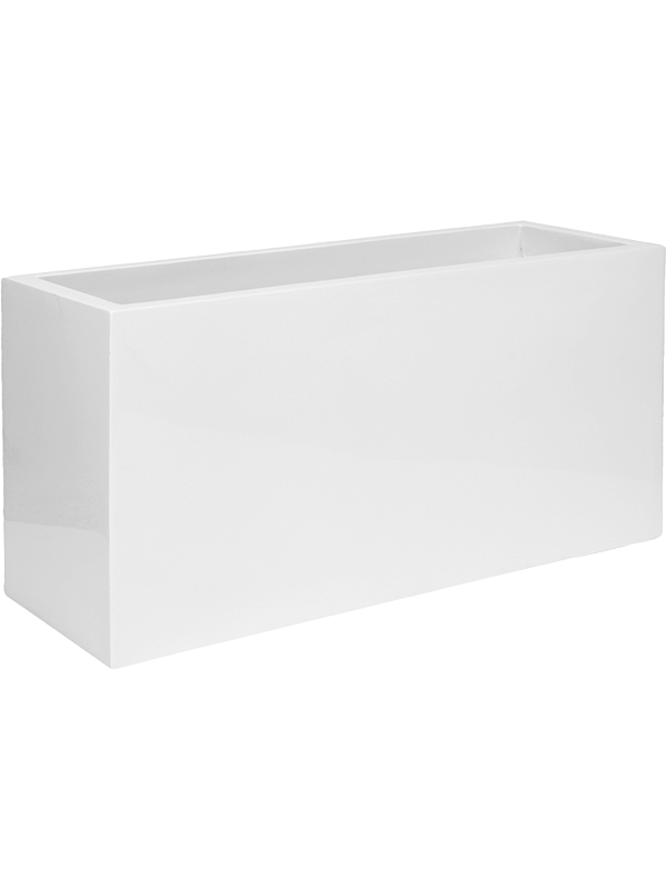 Fiberstone Plant Pot 40cm Height 20cm Dia Jort S Glossy White