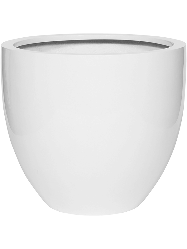Fiberstone Plant Pot 44cm Height 44cm Dia Jesslyn S Glossy White