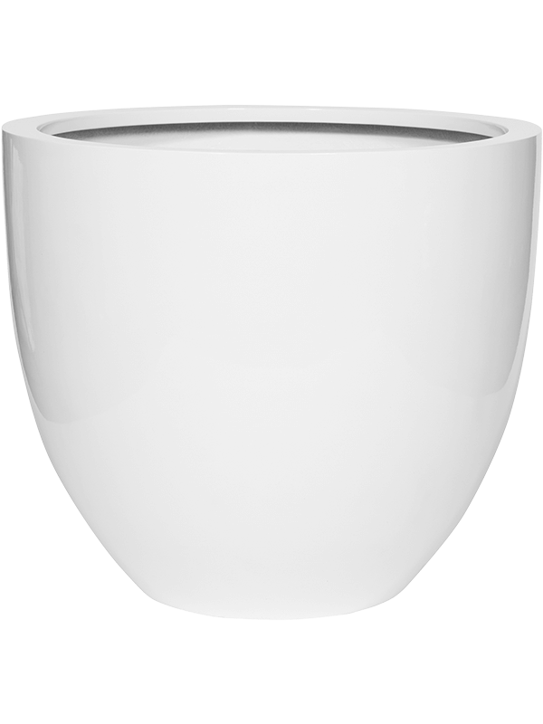 Fiberstone Plant Pot 50cm Height 52cm Dia Jesslyn M Glossy White