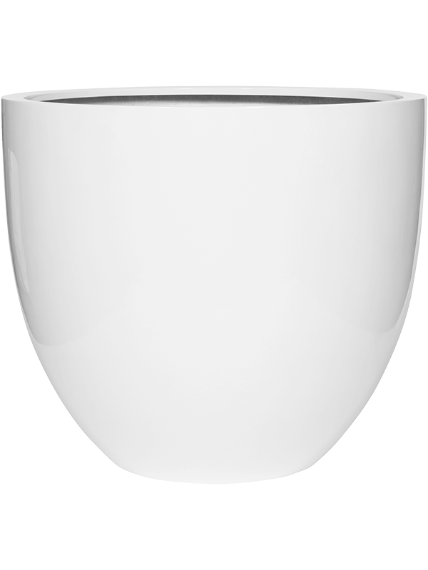 Fiberstone Plant Pot 61cm Height 62cm Dia Jesslyn L Glossy White
