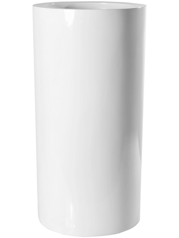 Fiberstone Plant Pot 60cm Height 24cm Dia Klax M Glossy White
