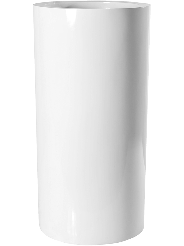 Fiberstone Plant Pot 80cm Height 33cm Dia Klax L Glossy White