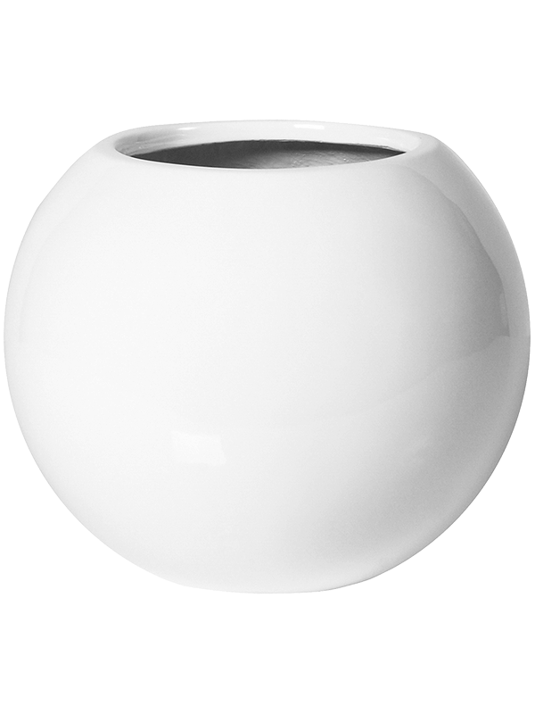 Fiberstone Plant Pot 20cm Height 15cm Dia Beth XS Glossy White