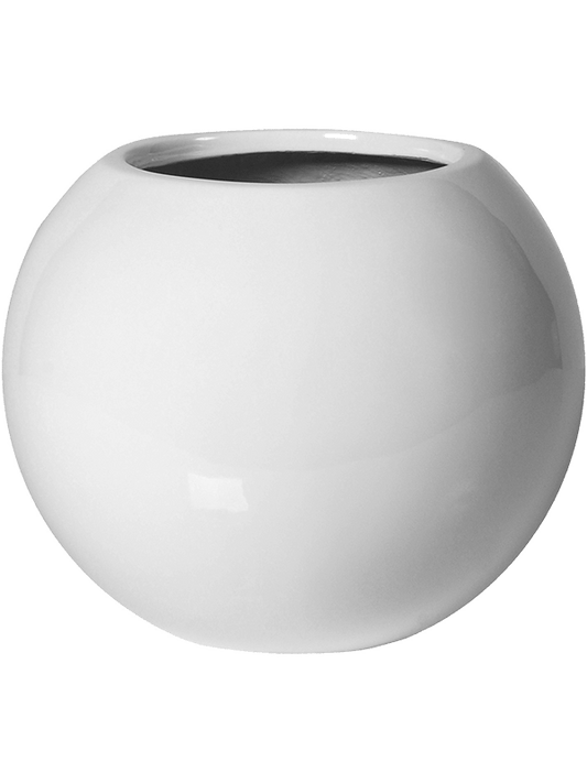 Fiberstone Plant Pot 25cm Height 19cm Dia Beth S Glossy White