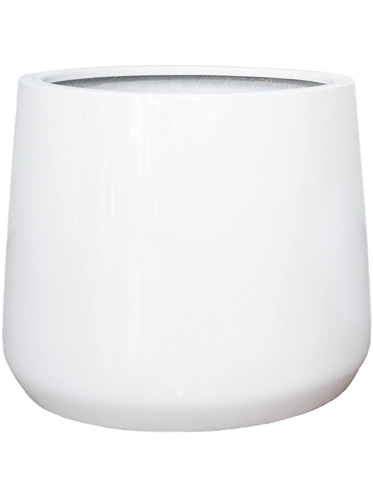 Fiberstone Plant Pot 47cm Dia Patt M Glossy White