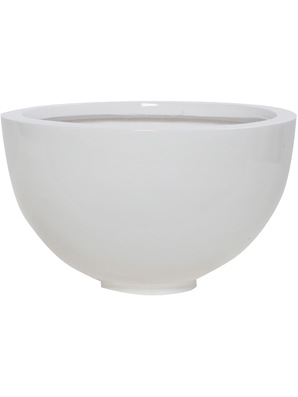 Fiberstone Plant Pot 18cm Height 27cm Dia Peter M Glossy White