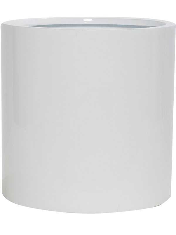 Fiberstone Plant Pot 15cm Height 14cm Dia Puk S Glossy White