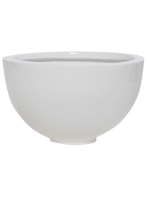 Fiberstone Plant Pot 12cm Height 18cm Dia Peter S Glossy White