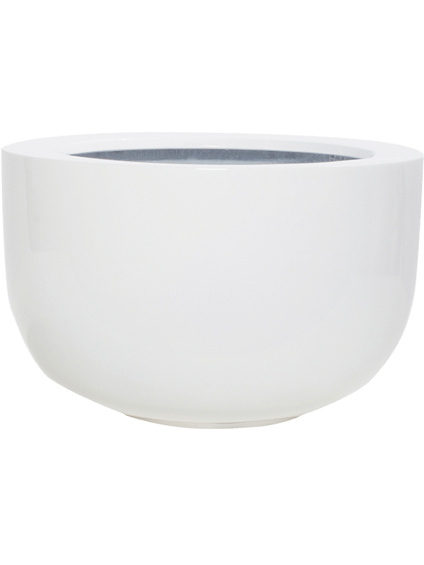 Fiberstone Plant Pot 27cm Height 34cm Dia Sunny L Glossy White
