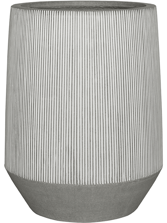 Ridged Plant Pot 68cm Height 41cm Dia Harith High L, White Stripe