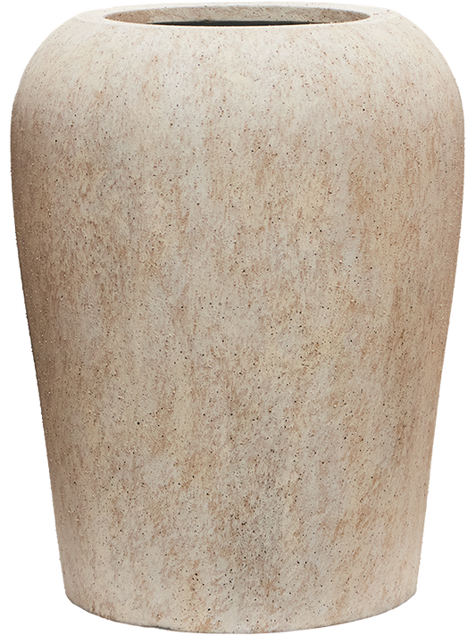 Mineral Plant Pot 61cm Height 23cm Dia Lena S Travertine Beige