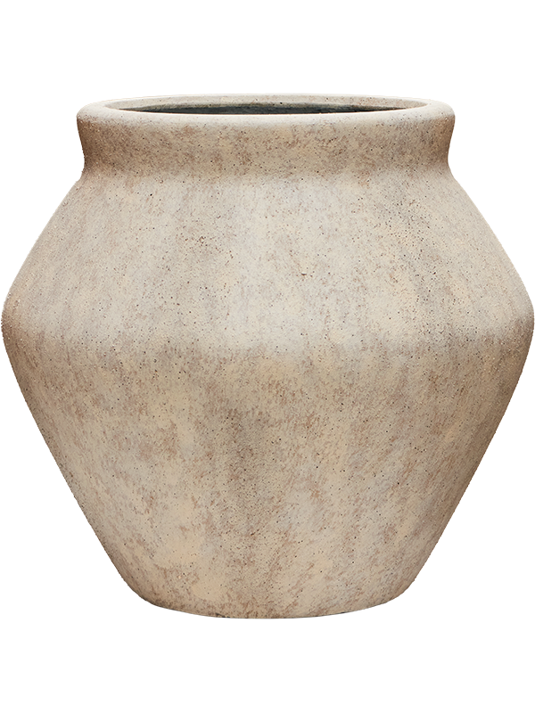 Mineral Plant Pot 46cm Height 27cm Dia Fleuri S Travertine Beige