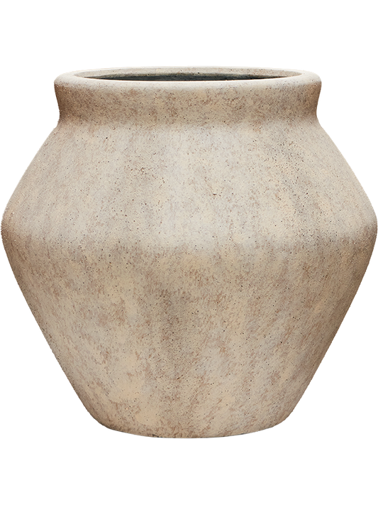 Mineral Plant Pot 46cm Height 27cm Dia Fleuri S Travertine Beige