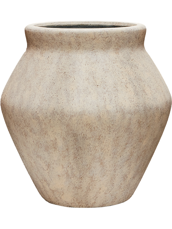 Mineral Plant Pot 75cm Height 37cm Dia Fleuri High L Travertine Beige