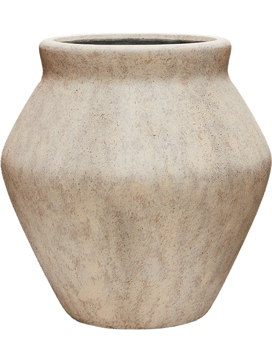 Mineral Plant Pot 75cm Height 37cm Dia Fleuri High L Travertine Beige