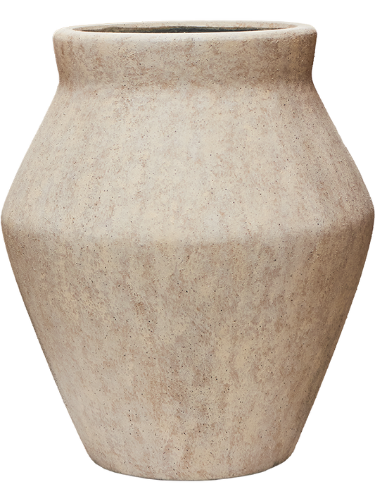 Mineral Plant Pot 68cm Height 33cm Dia Fleuri High M Travertine Beige