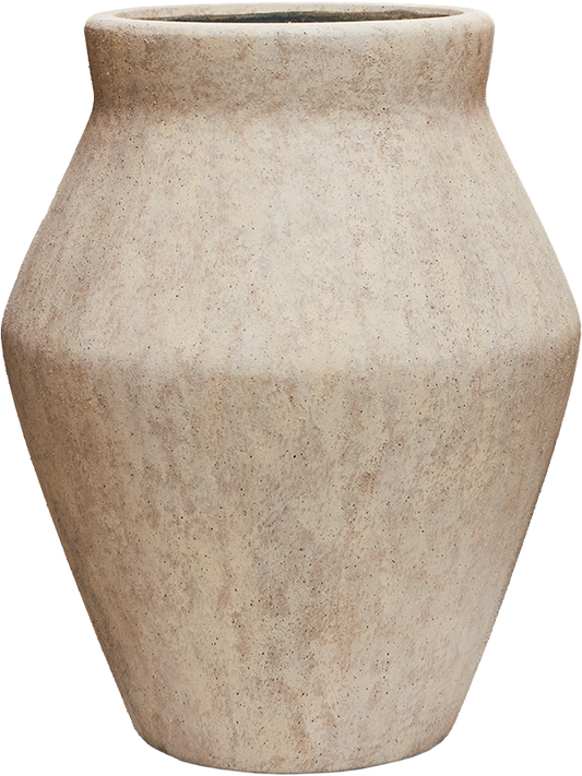 Mineral Plant Pot 61cm Height 37cm Dia Fleuri L Travertine Beige