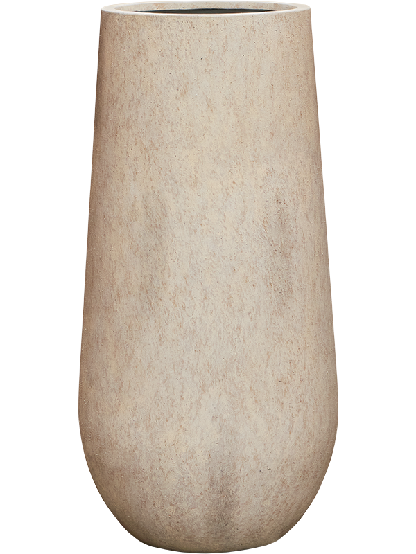 Mineral Plant Pot 100cm Height 35cm Dia Nax L Travertine Beige