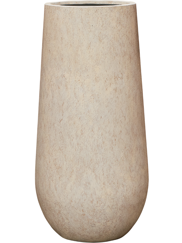 Mineral Plant Pot 69cm Height 23cm Dia Nax M Travertine Beige