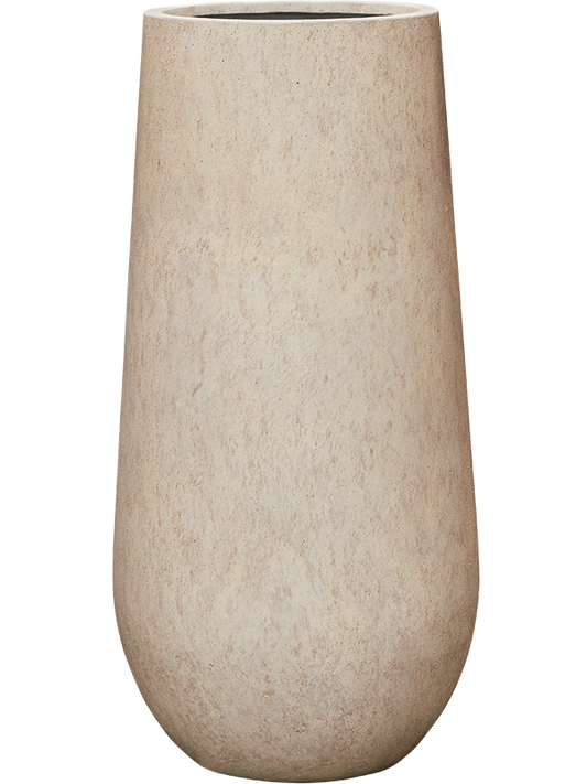 Mineral Plant Pot 69cm Height 23cm Dia Nax M Travertine Beige