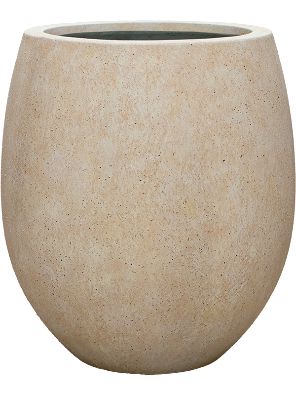 Mineral Plant Pot 57cm Height 39cm Dia Hailey L Travertine Beige