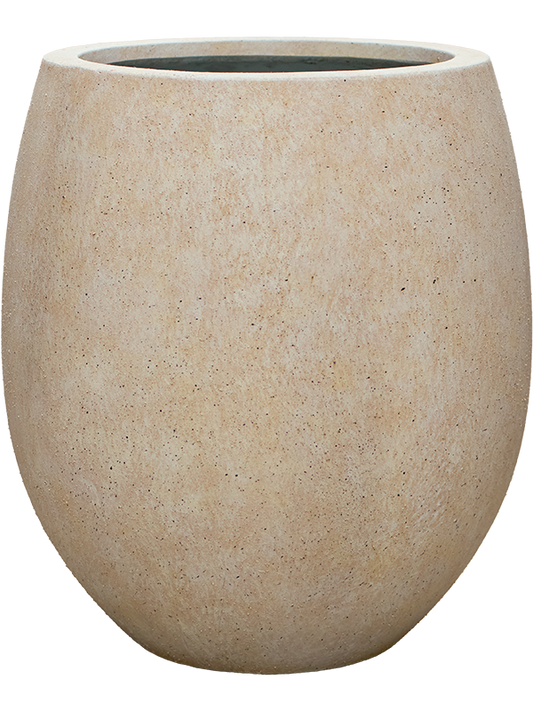 Mineral Plant Pot 57cm Height 39cm Dia Hailey L Travertine Beige