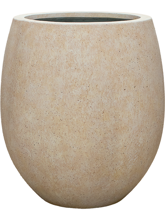 Mineral Plant Pot 43cm Height 27cm Dia Hailey M Travertine Beige