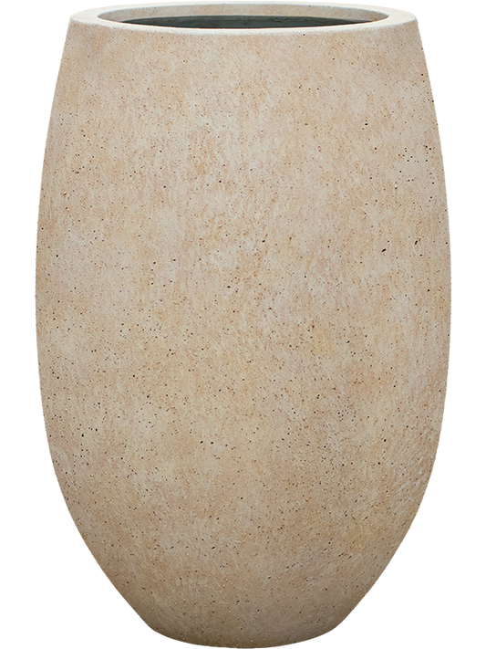 Mineral Plant Pot 74cm Height 37cm Dia Lynn XL Travertine Beige