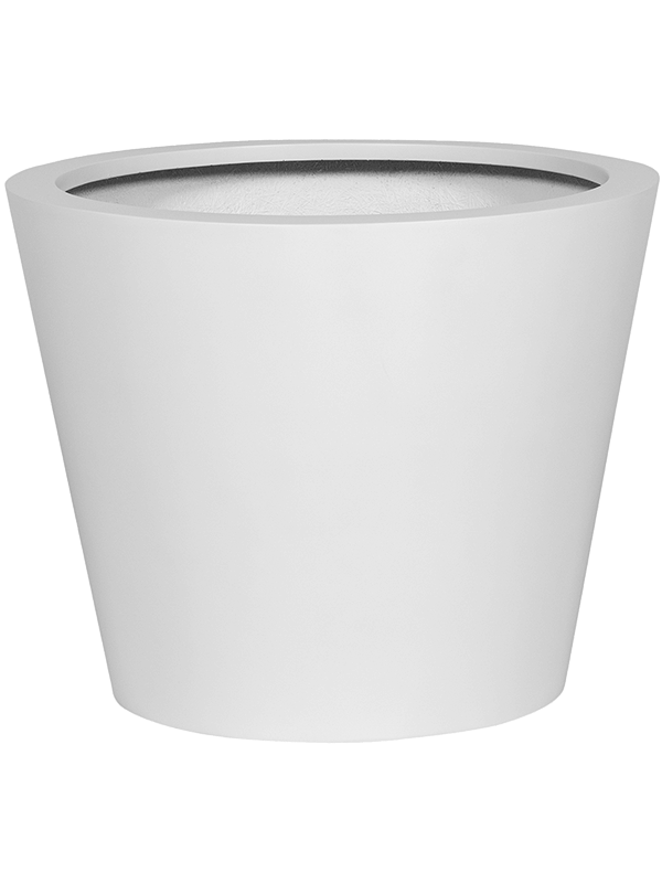 Fiberstone Plant Pot 40cm Height 43cm Dia Bucket S Matt white