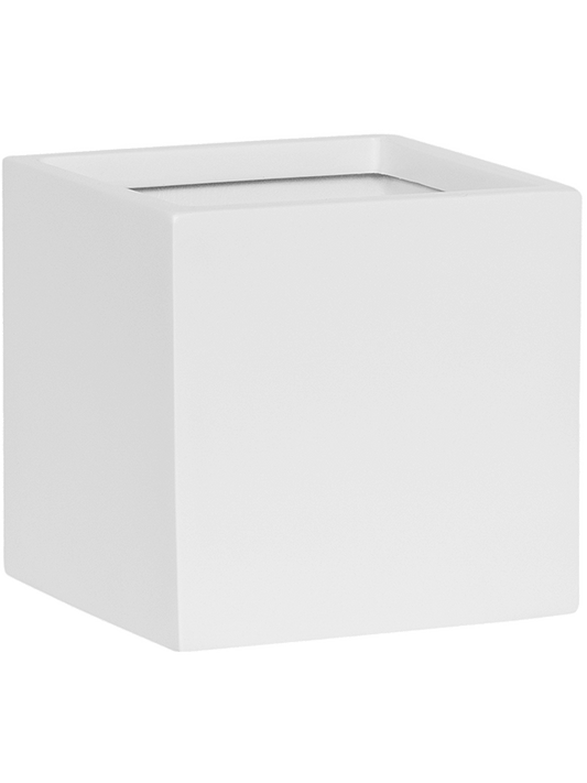 Fiberstone Plant Pot 15cm Height 14cm Dia Fleur S Matt white