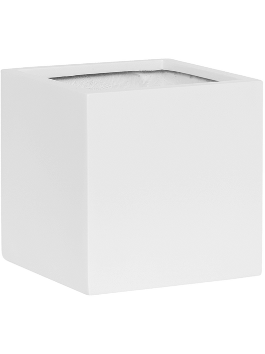 Fiberstone Plant Pot 20cm Height 18cm Dia Fleur M Matt white