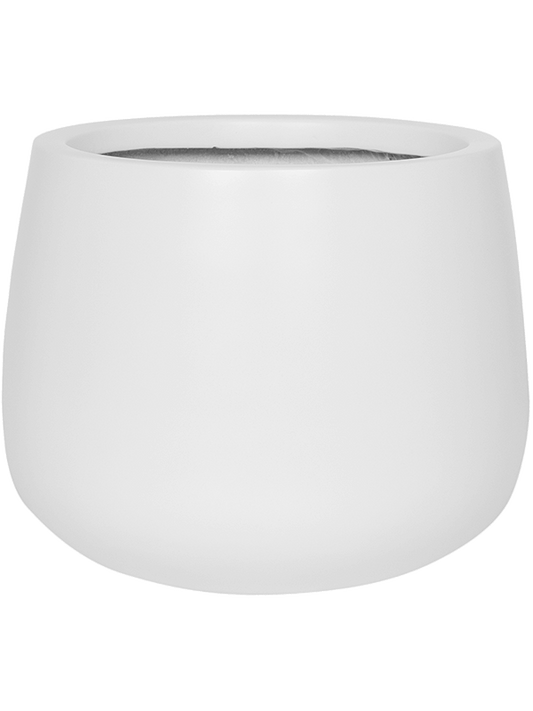 Fiberstone Plant Pot 22cm Height 18cm Dia Kevan M Matt white