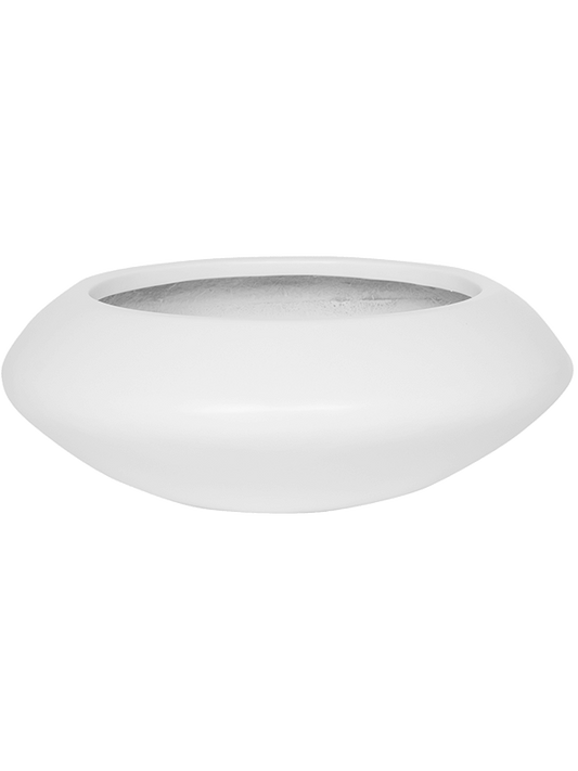 Fiberstone Plant Pot 15cm Height 30cm Dia Tara S Matt white