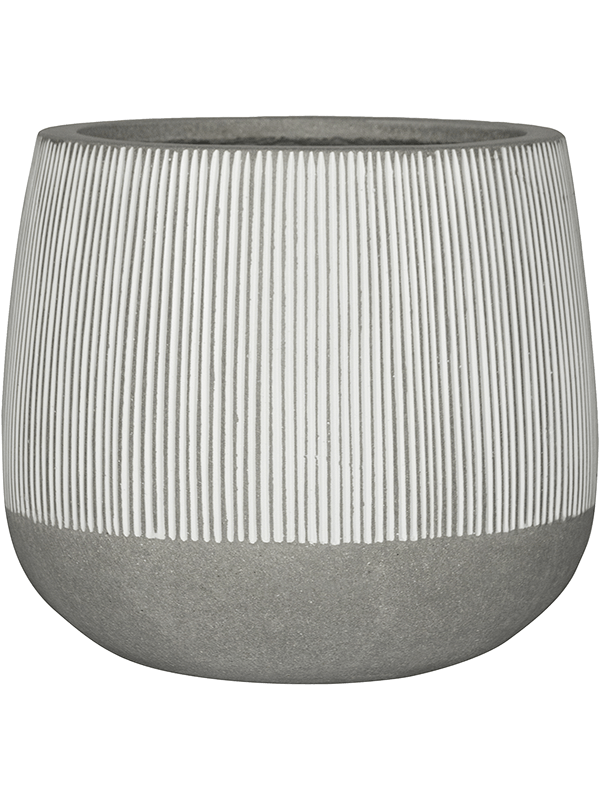 Ridged Plant Pot 49cm Height 42cm Dia Pax L, White Stripe