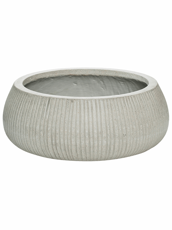Ridged Vertically Plant Pot 14cm Height 26cm Dia Eileen XL Cement
