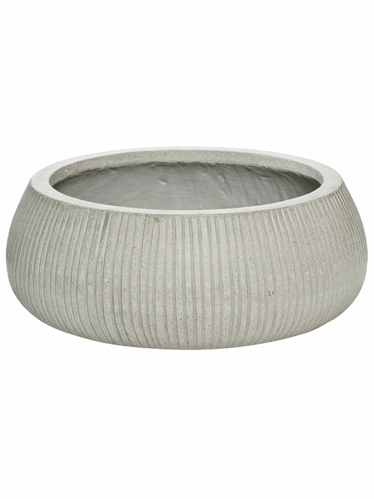 Ridged Vertically Plant Pot 14cm Height 26cm Dia Eileen XL Cement