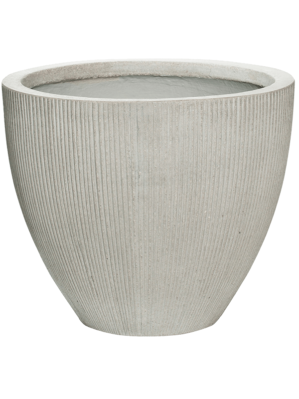 Ridged Vertically Plant Pot 34cm Height 39cm Dia Jesslyn XS Cement