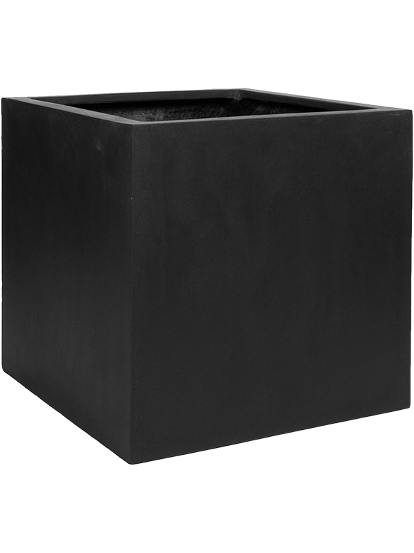 Fiberstone Plant Pot 50cm Height 45cm Dia Block L Black