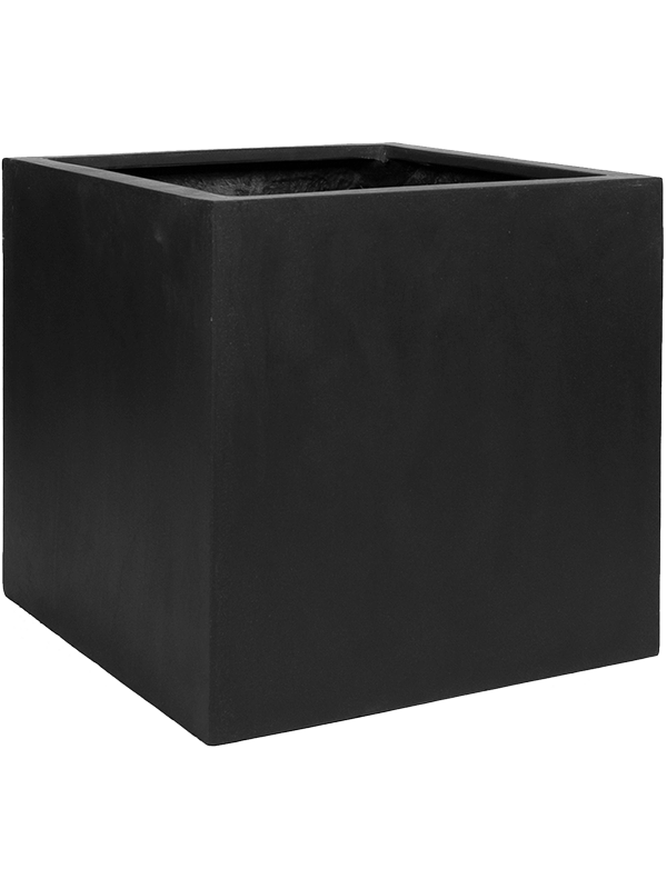 Fiberstone Plant Pot 60cm Height 55cm Dia Block XL Black