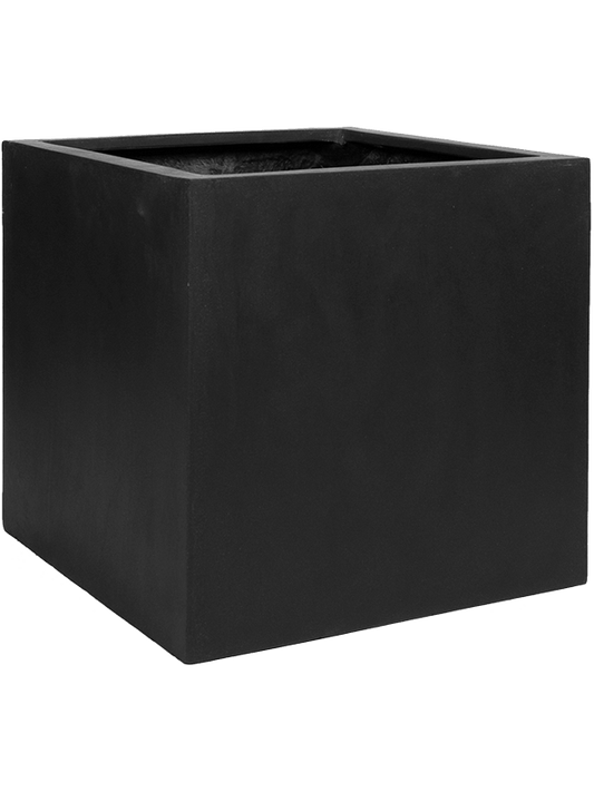 Fiberstone Plant Pot 60cm Height 55cm Dia Block XL Black