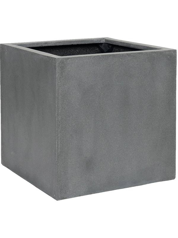 Fiberstone Plant Pot 40cm Height 38cm Dia Block M Grey