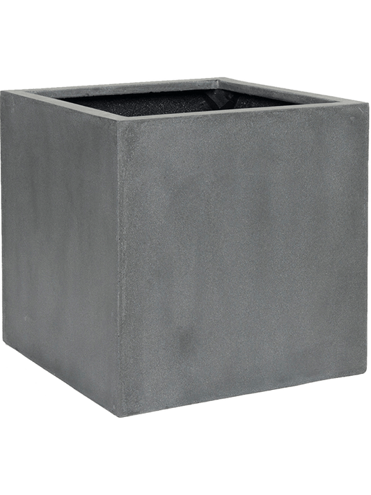 Fiberstone Plant Pot 50cm Height 45cm Dia Block L Grey