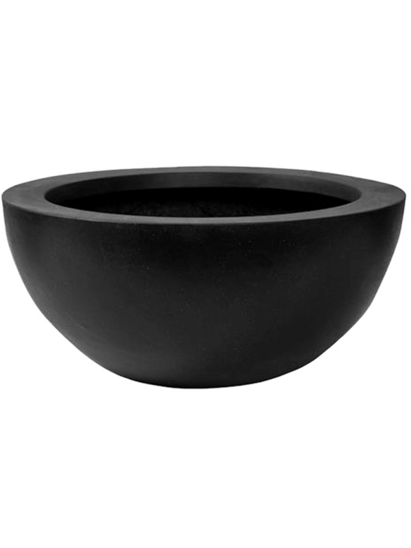 Fiberstone Plant Pot 18cm Height 35cm Dia Vic Bowl S Black