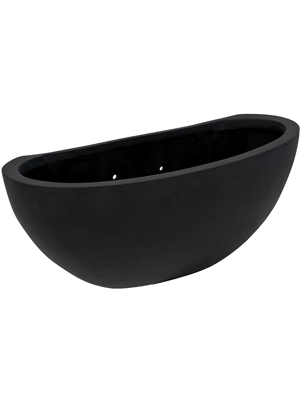 Natural Wally Plant Pot 16cm Height 16cm Dia Mini Dorant L Black