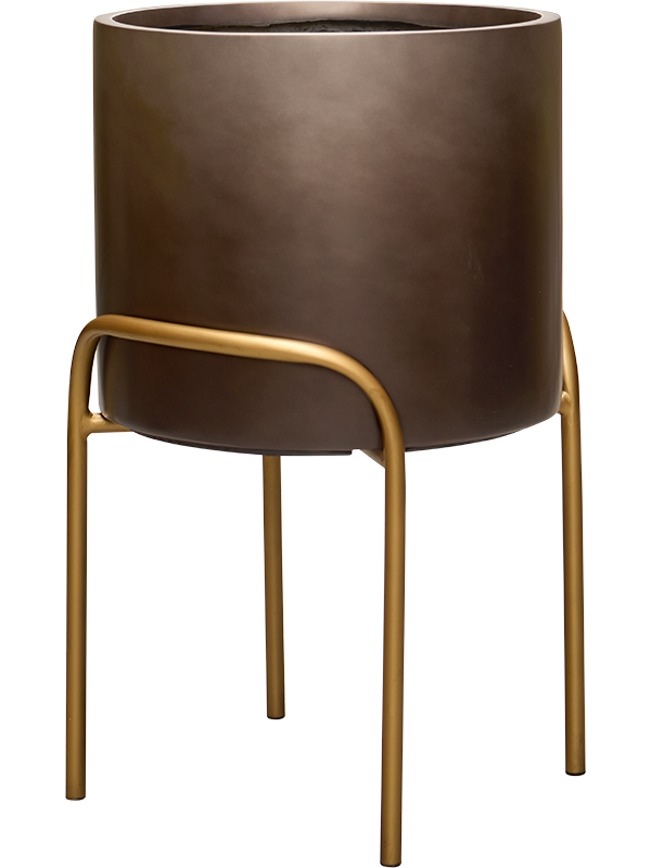 Baq Gradient Elevated Plant Pot 62cm Height 33cm Dia Cylinder High Matt Coffee ( + voet)