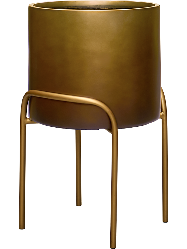 Baq Gradient Elevated Plant Pot 62cm Height 33cm Dia Cylinder High Matt Honey ( + voet)
