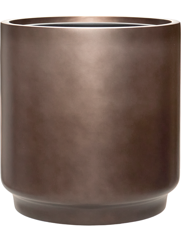 Baq Gradient Plant Pot 40cm Height 33cm Dia Cylinder Matt Coffee (with liner)