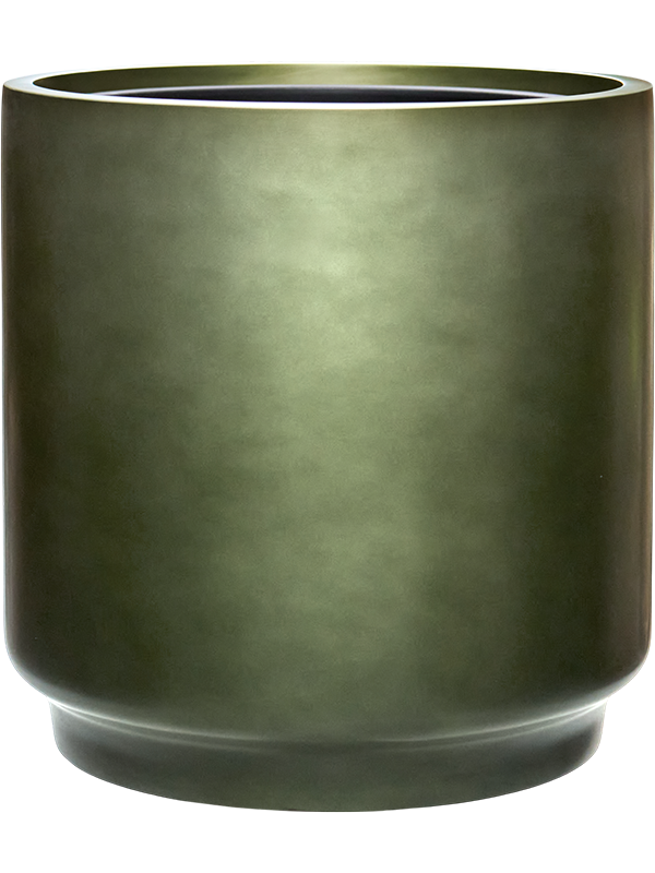 Baq Gradient Plant Pot 40cm Height 33cm Dia Cylinder Matt Forest Green (met inzetbak)