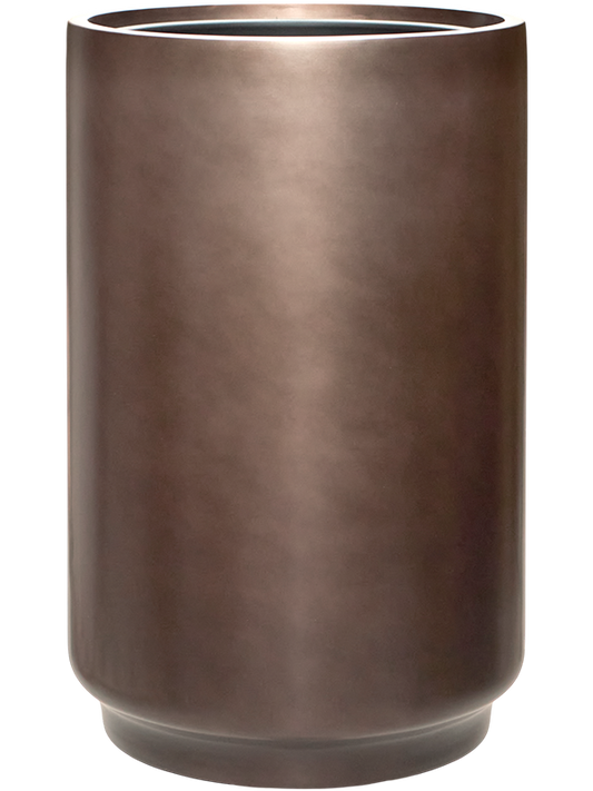 Baq Gradient Plant Pot 60cm Height 33cm Dia Cylinder Matt Coffee (with liner)